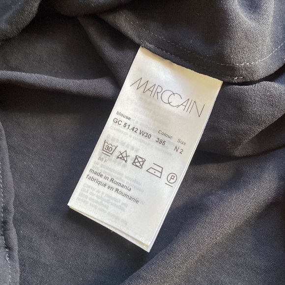 Marc Cain size N2 black blouse - Picture 3 of 4
